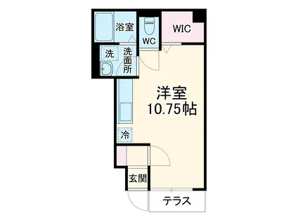 ボヌールK(ワンルーム/1階)の間取り写真