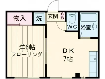 リヴェール野村(1DK/3階)の間取り写真