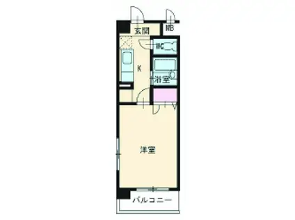 ルミエール(1K/2階)の間取り写真