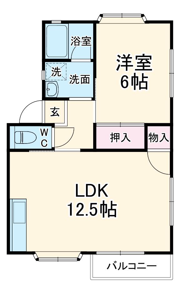 EXCEL・とあB(2DK/1階)の間取り写真
