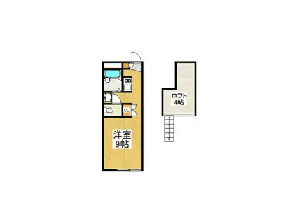 ロイヤルビレッジNAMIKI(1K/1階)の間取り写真