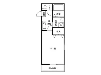 セジュール桂(1K/1階)の間取り写真