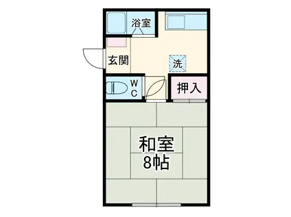 ハイツKTYⅡ(1K/1階)の間取り写真