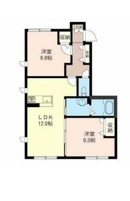 エーデルメゾンⅠ(2LDK/1階)の間取り写真