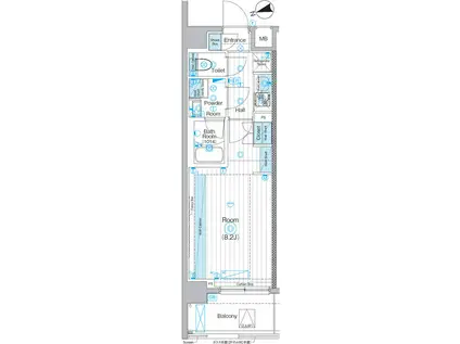 フュージョナル赤羽イースト(1K/6階)の間取り写真