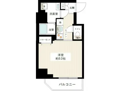 HYS AVANCER 王子神谷(1K/8階)の間取り写真