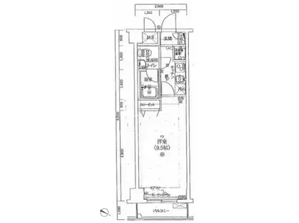 THE GRAND REGALO(1K/7階)の間取り写真
