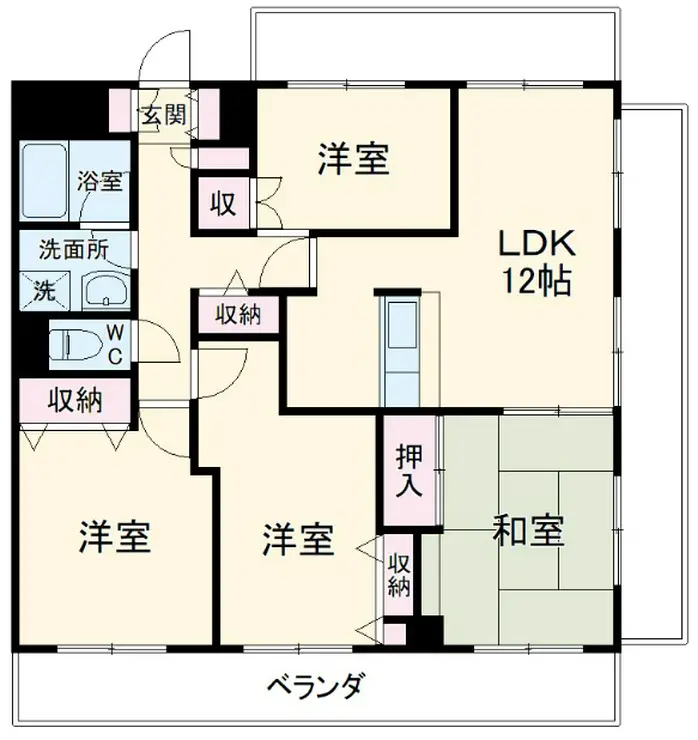 フクロク・ハイ・マンション3号館 11階階 間取り