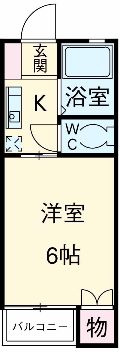 アイコーポ(1K/1階)の間取り写真