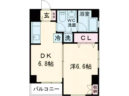 コートＴＫ(1DK)の間取り写真