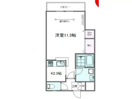 パストーンハウス(1K/1階)の間取り写真