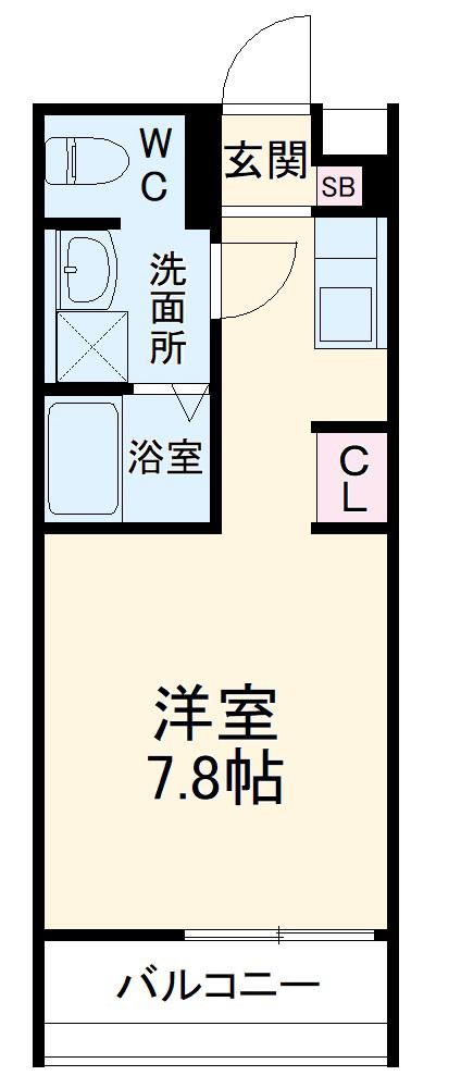 THE SQUARE・GLORY RESIDENCE(ワンルーム/3階)の間取り写真