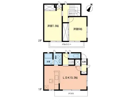 エストヴィラージュＡ(2LDK)の間取り写真