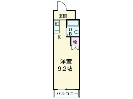 磐田グレイス第3マンション(1K/1階)の間取り写真