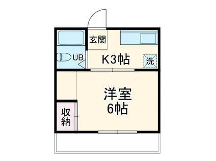 レーベン・ハイム(1K/1階)の間取り写真