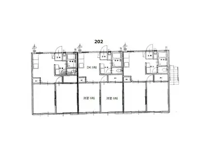 ハイムウエンディ D(2DK/2階)の間取り写真