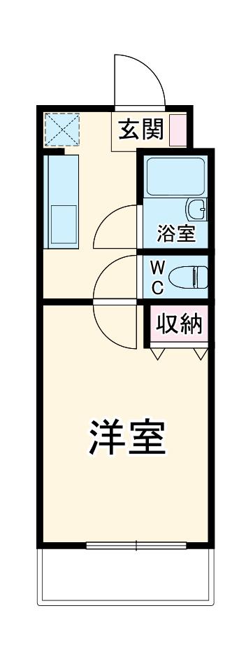 エザンス(1K/3階)の間取り写真