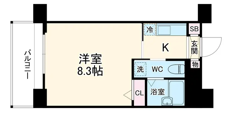 エルミタージュ横濱阪東橋 8階階 間取り