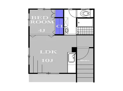 スカイコート(1LDK/1階)の間取り写真