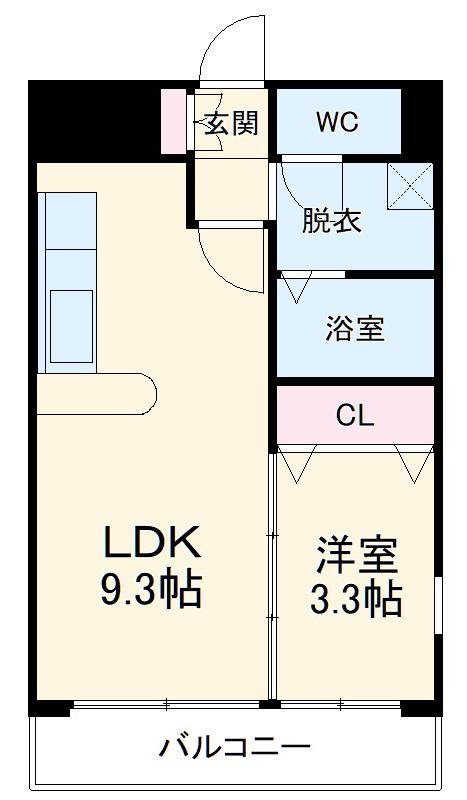 T&KエステートⅠ(1LDK/1階)の間取り写真