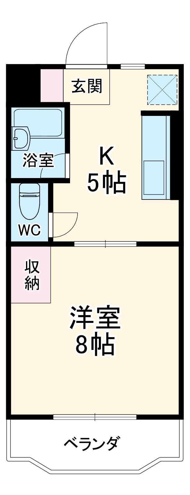 サンルート第1マンション(1DK/2階)の間取り写真