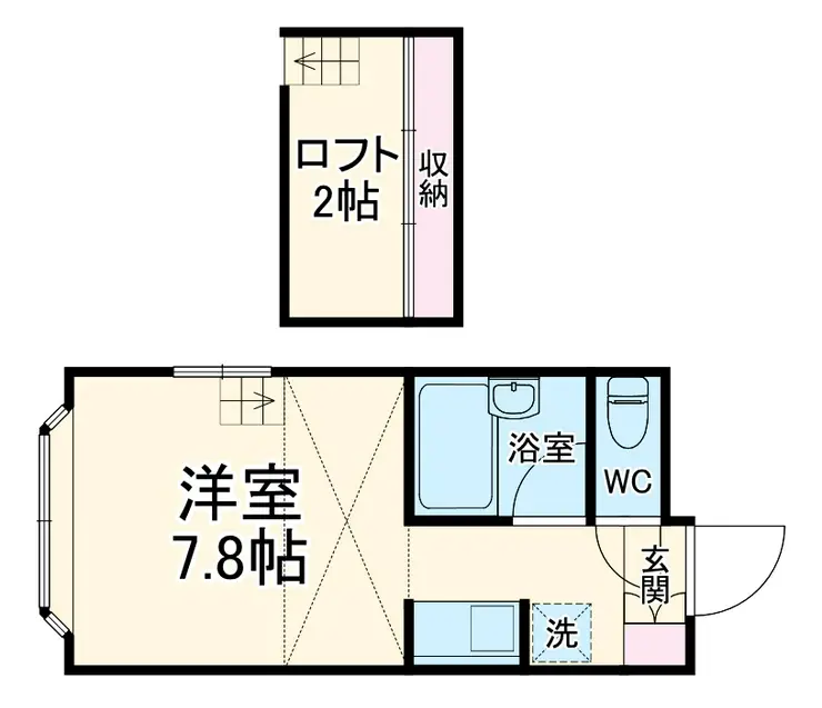 パンシオン善行NO.2 2階階 間取り