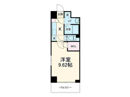 S-FORT四日市西新地(1K/3階)の間取り写真