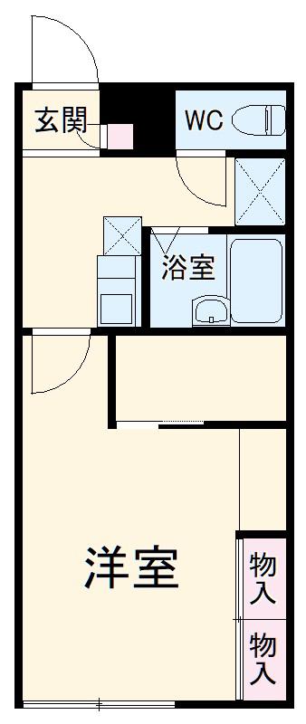 レオパレスアバンティ(1K/1階)の間取り写真