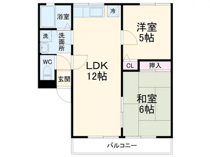 レトアール(2LDK/1階)の間取り写真