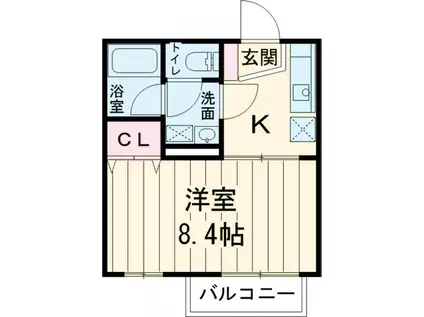 ファインプラージュ(ワンルーム/1階)の間取り写真