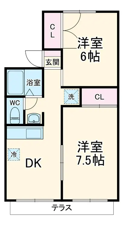 シャルム山王 1階階 間取り