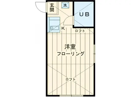 メゾン蘭(ワンルーム/1階)の間取り写真