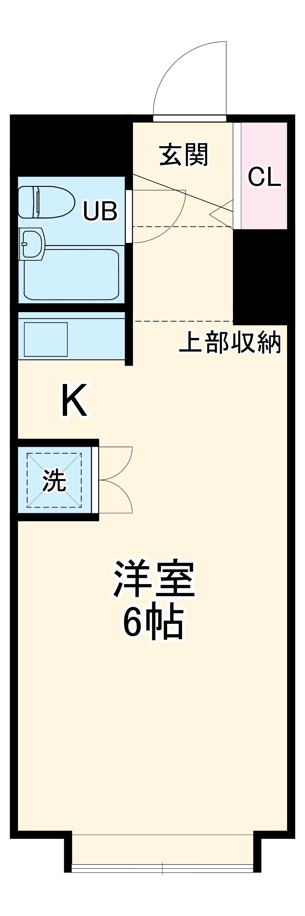 エステ新丸子(ワンルーム/2階)の間取り写真