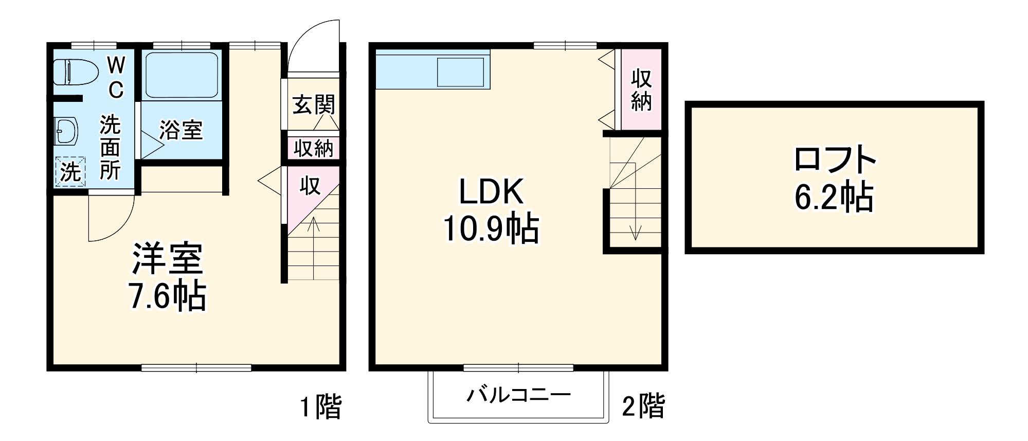 アミ市野(1LDK)の間取り写真
