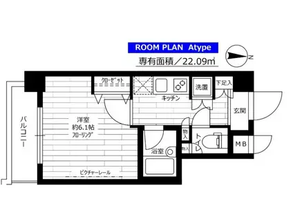ステージファースト新中野(1K/5階)の間取り写真