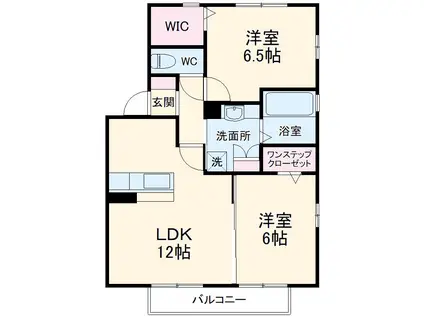 ムーンウェーブ(2LDK/2階)の間取り写真