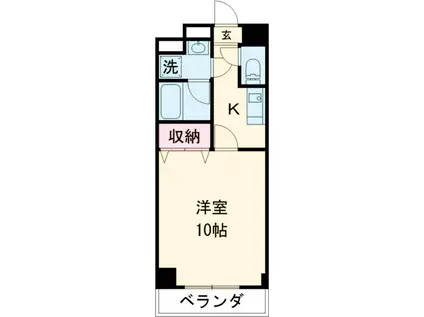 リヴェルFUJI(1K/2階)の間取り写真
