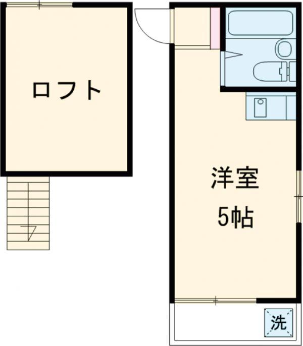 ベルアール用賀(ワンルーム/1階)の間取り写真