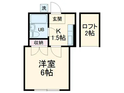 センチュリーパレス上大岡(1K/1階)の間取り写真