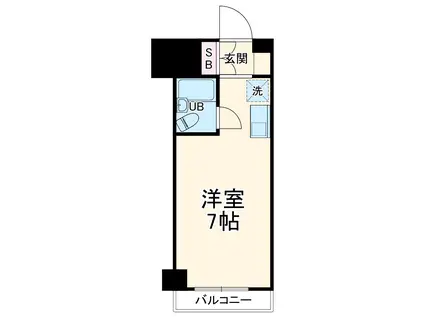 ライオンズマンション横浜和田町(ワンルーム/3階)の間取り写真