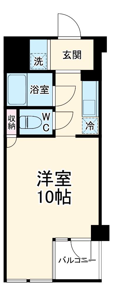 遠鉄ハイツ自校駅ビル(1K/4階)の間取り写真