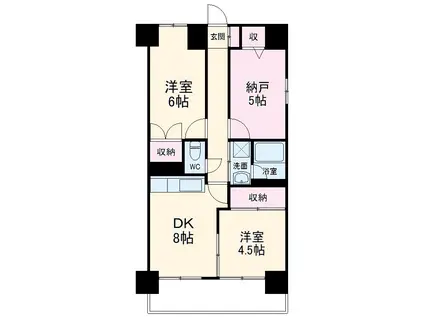 プリムローズ湘南(3DK/2階)の間取り写真