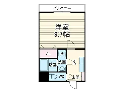 横浜線 淵野辺駅 徒歩13分 2階建 築22年(ワンルーム/1階)の間取り写真
