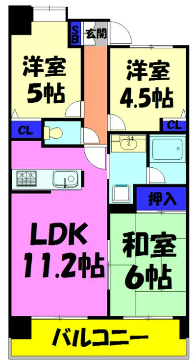 ラ・フォレ21 5階階 間取り