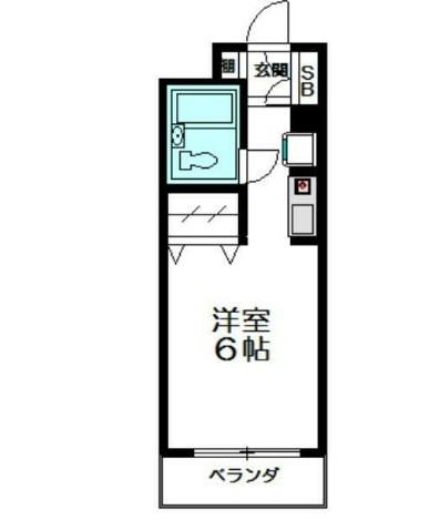エスタ梅ヶ丘(ワンルーム/2階)の間取り写真