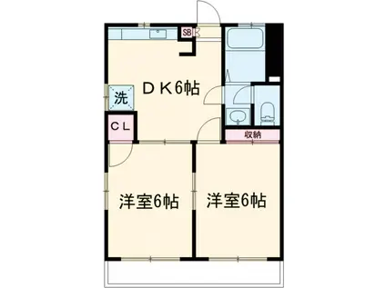 ニューコーポ中島(2DK/3階)の間取り写真