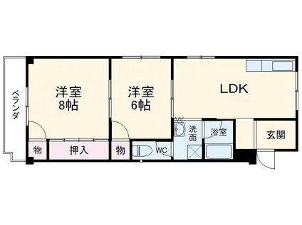 シンエイⅡ(2LDK/3階)の間取り写真