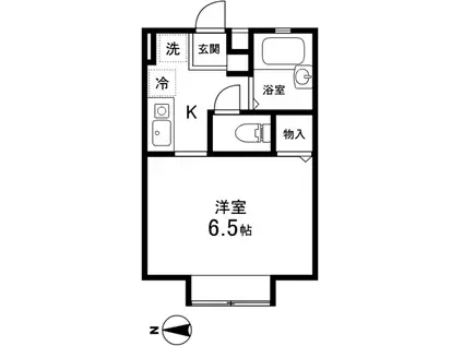 メゾンかんとう(1K/2階)の間取り写真