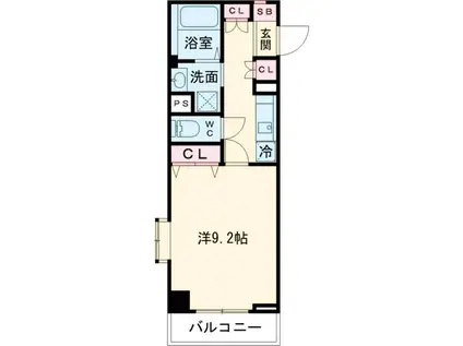 グラン・カーナ(1K/3階)の間取り写真