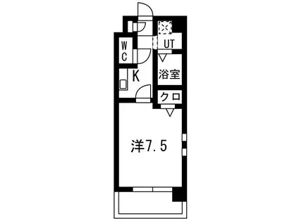 MERCI(1K/2階)の間取り写真
